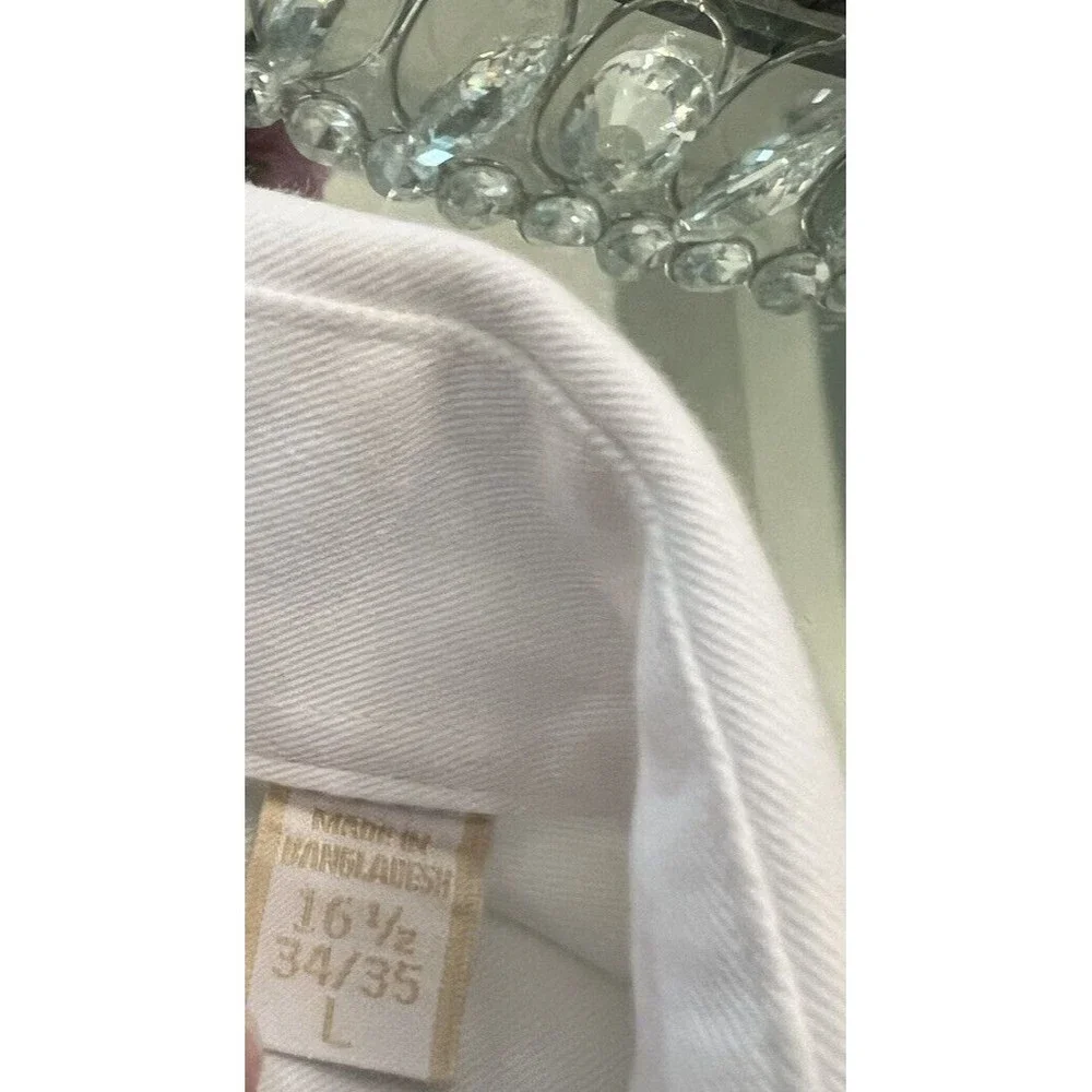 Michael Kors Shirt Mens L Large White Button Up Long Sleeve Casual Cotton Adult - Picture 15 of 16